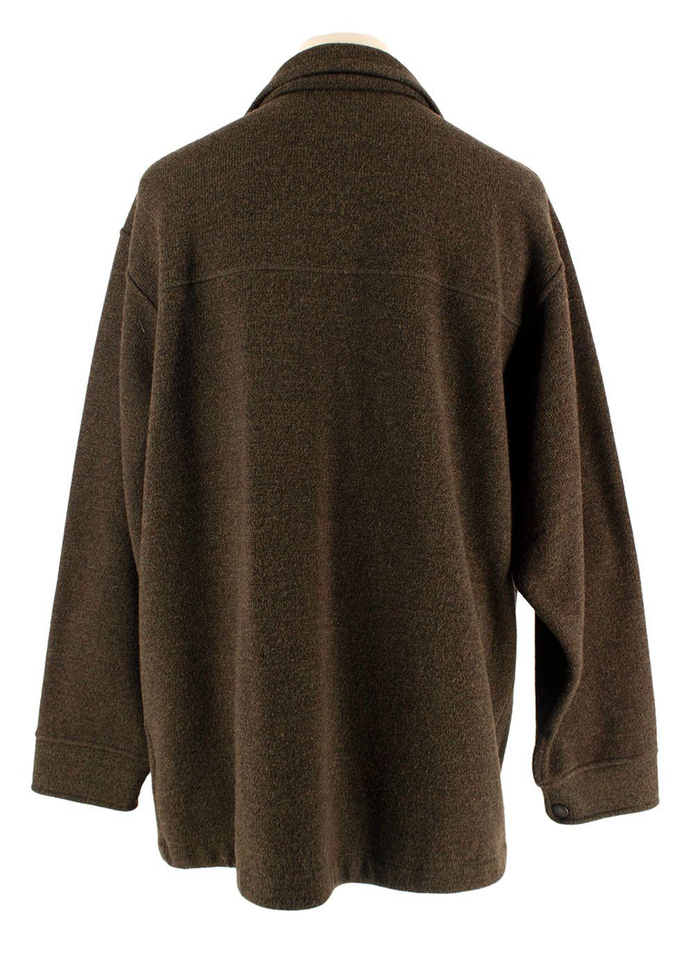 Barbour Khaki Longline Wool Blend Fleece