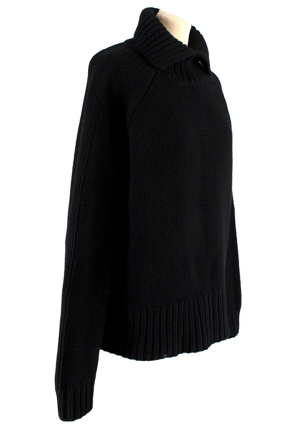 Black Merino Wool Roberta Jumper