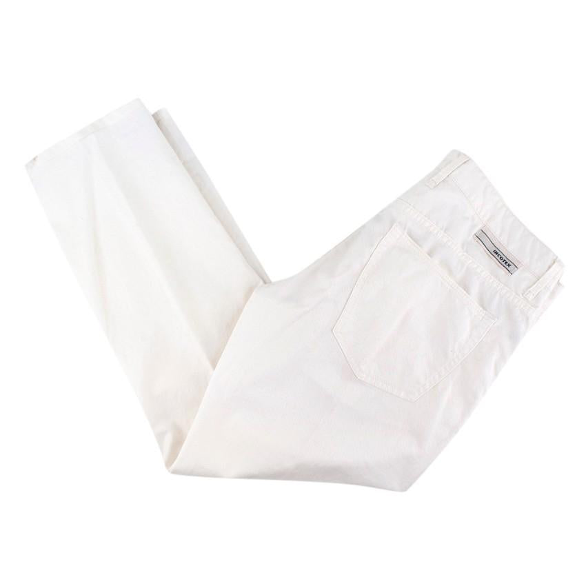 Incotex White Cotton Sky Slim Fit Jeans
