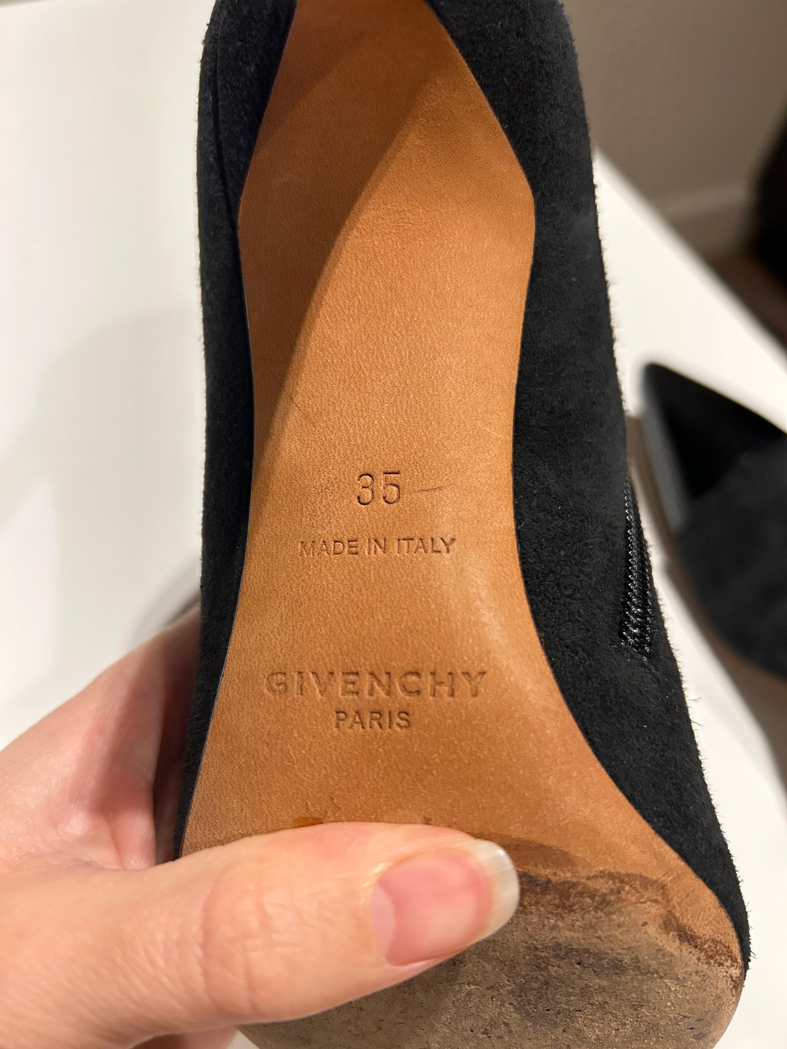 Givenchy Black Suede Ankle Boots