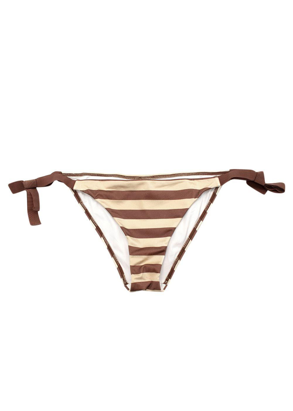 Zimmermann Brown and Yellow Stripe Bikini