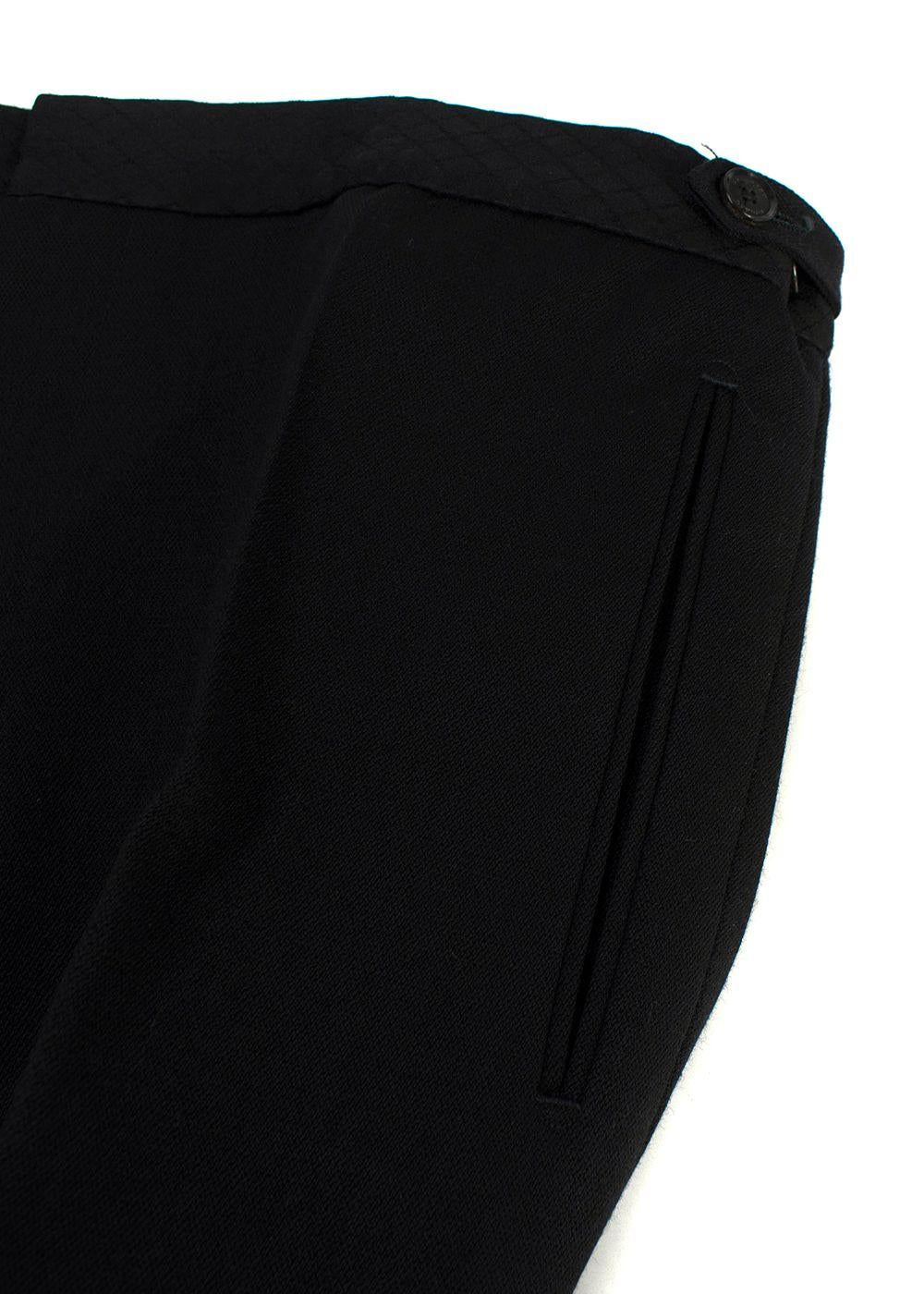 Burberry Black Tailored Wool Trousers