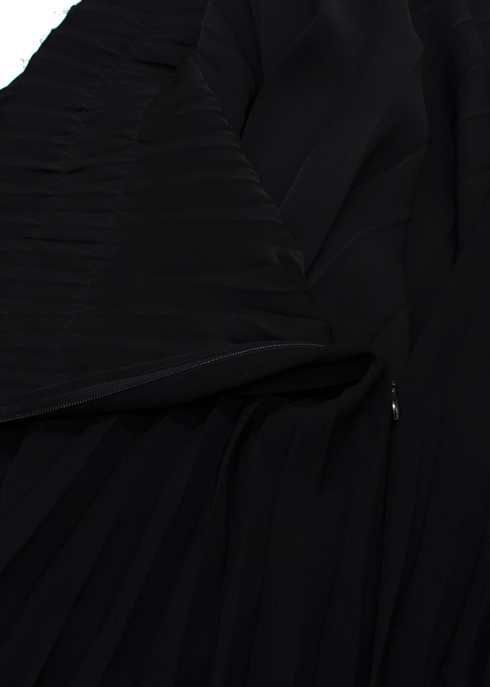 Balenciaga Black Pleated Asymmetric Skirt