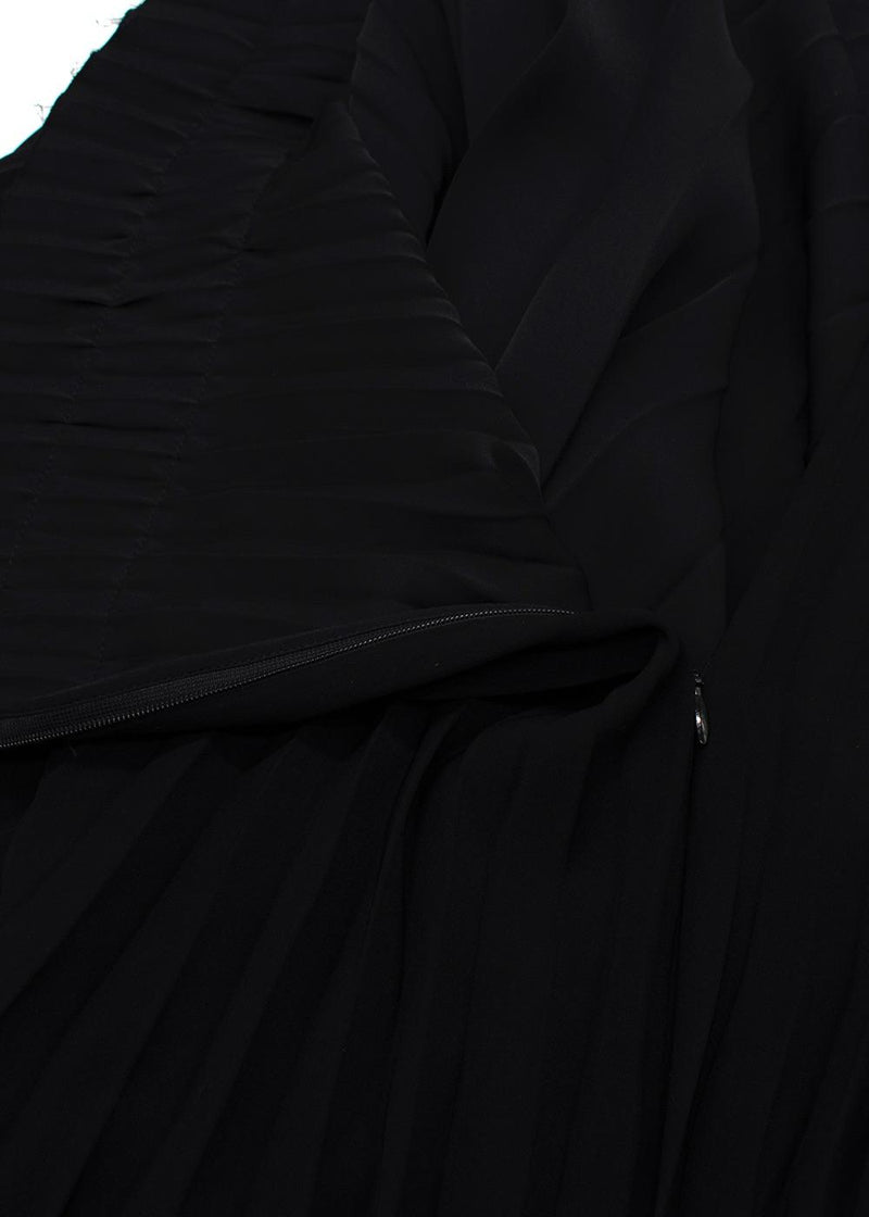 Balenciaga Black Pleated Asymmetric Skirt