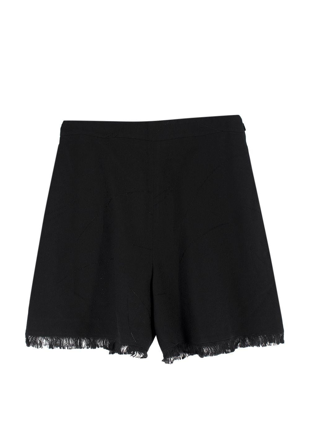 Chloe Black Frayed Hem  Shorts