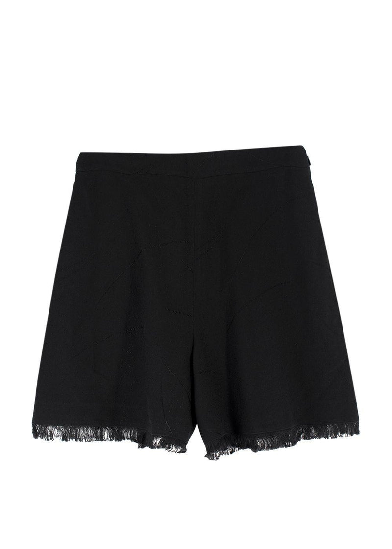 Chloe Black Frayed Hem  Shorts