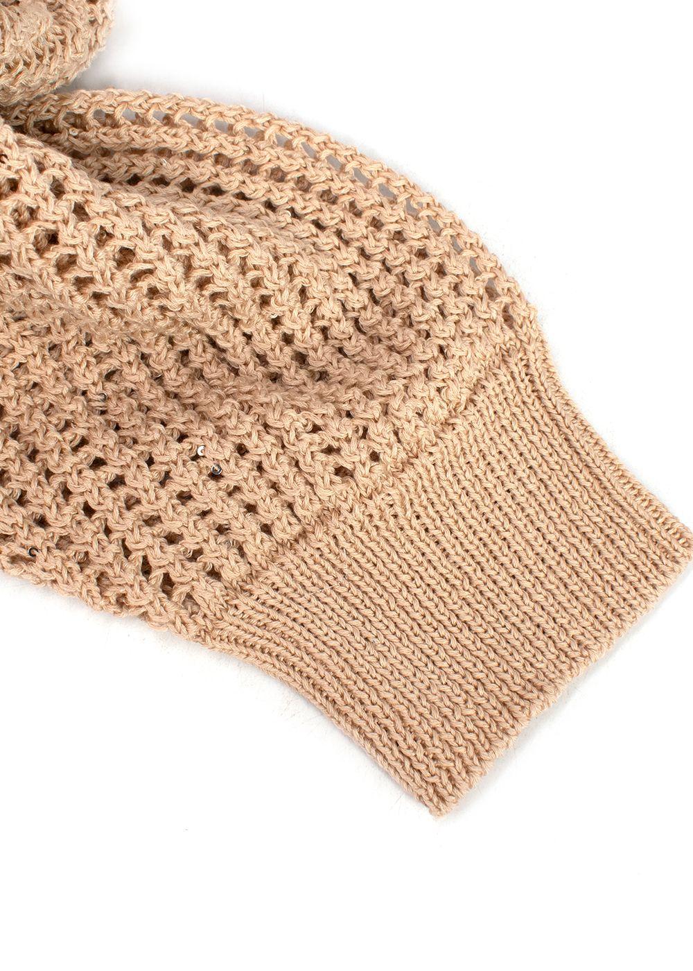 Peserico Beige Open Knit Jumper