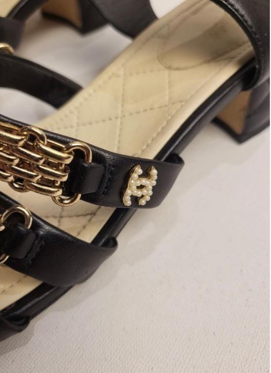 Chanel Chain Embellished Sandals