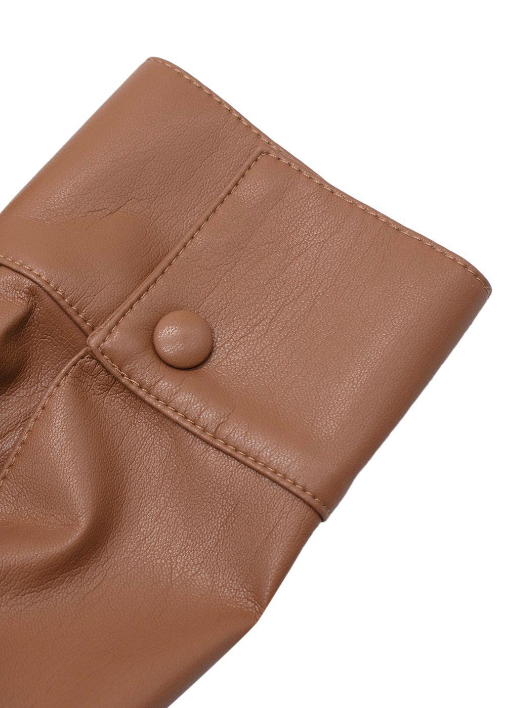 Nanushka Milk Chocolate Brown Faux Leather Shirt/Jacket