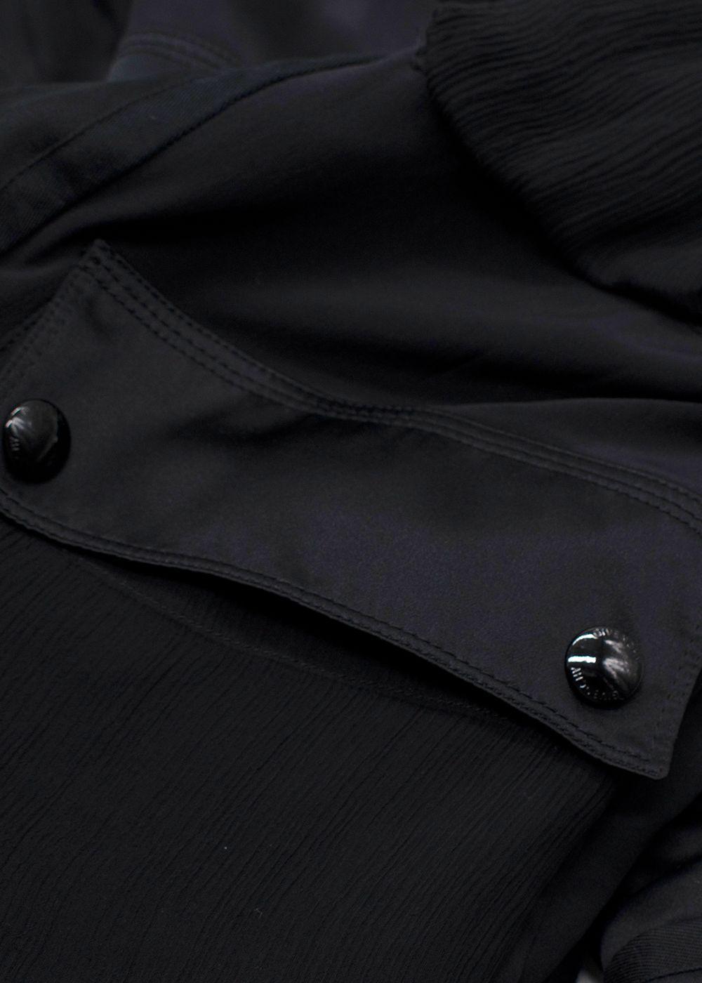 Givenchy Black  Belted  Silk Blend Utility Jacket