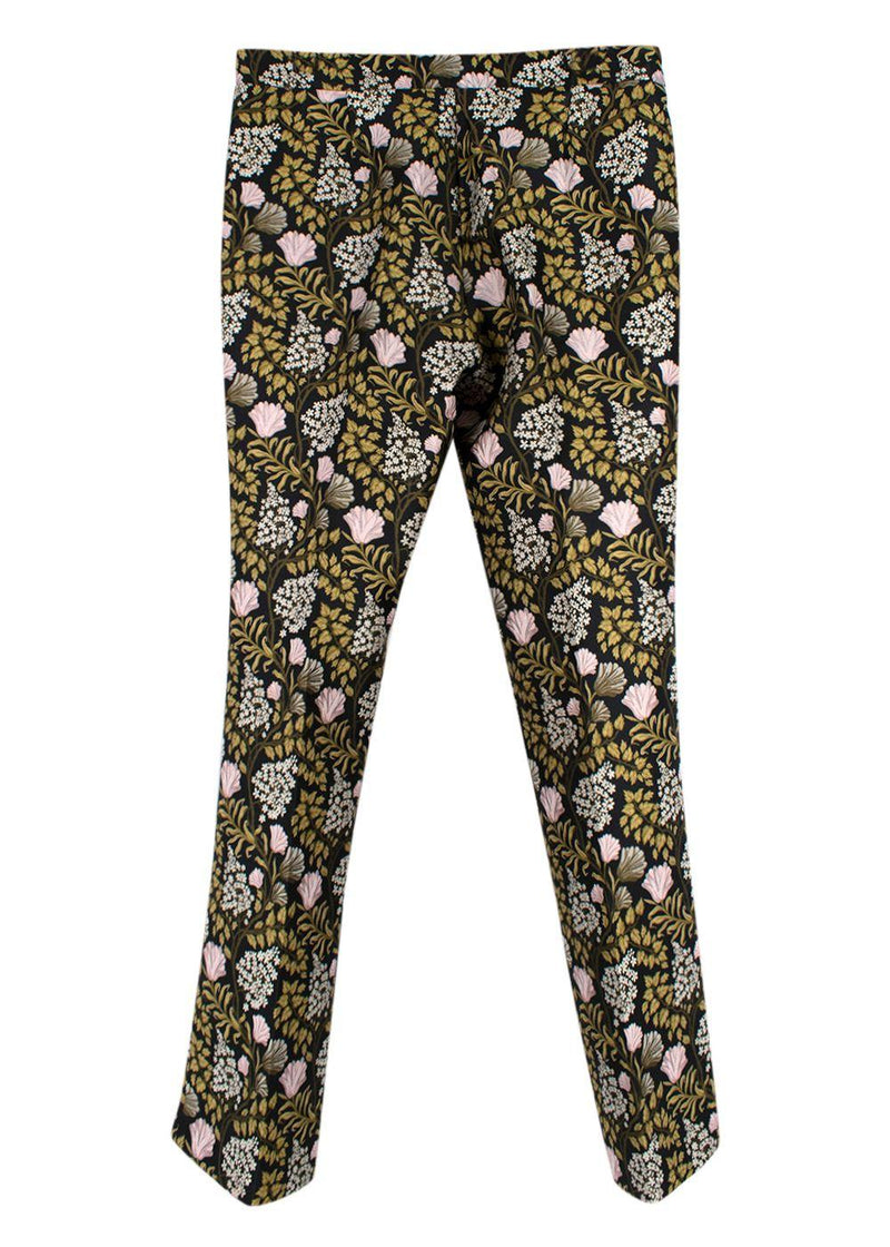 Giambattista Valli Jacquard Floral Printed Trousers