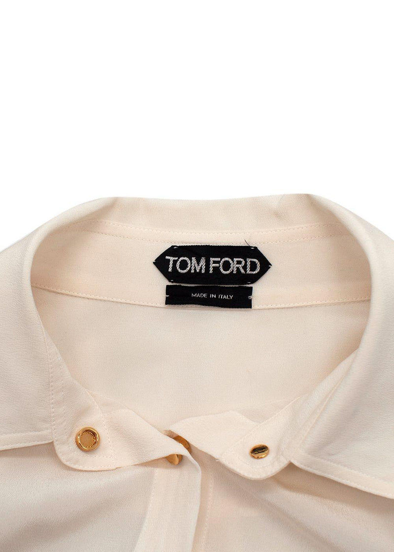 Tom Ford Cream Silk Crepe Shirt