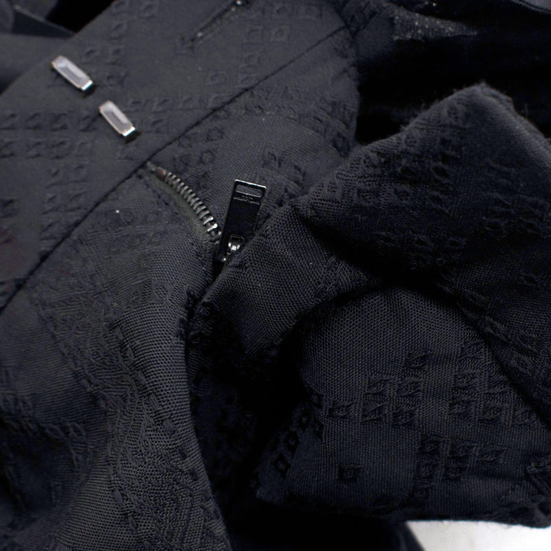 Saint Laurent Black Jacquard Tailored Trousers