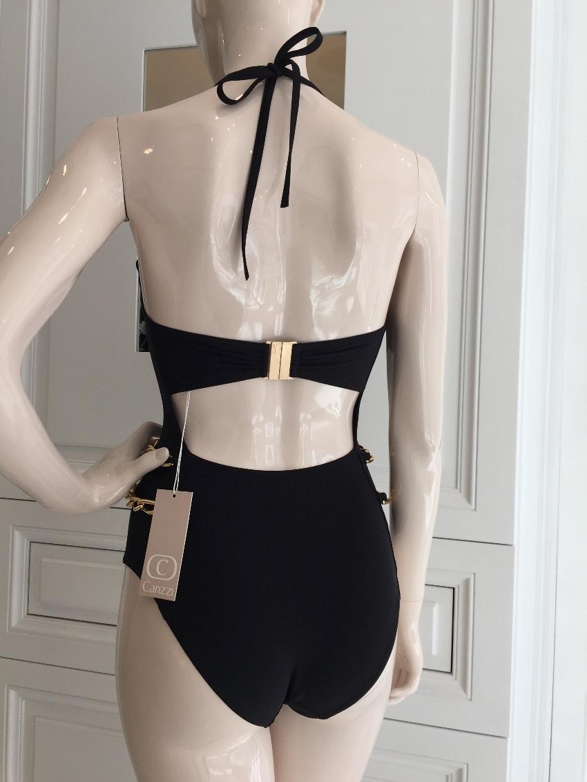 Carizzi Black 'Cocktail' Gold Chain Swimsuit