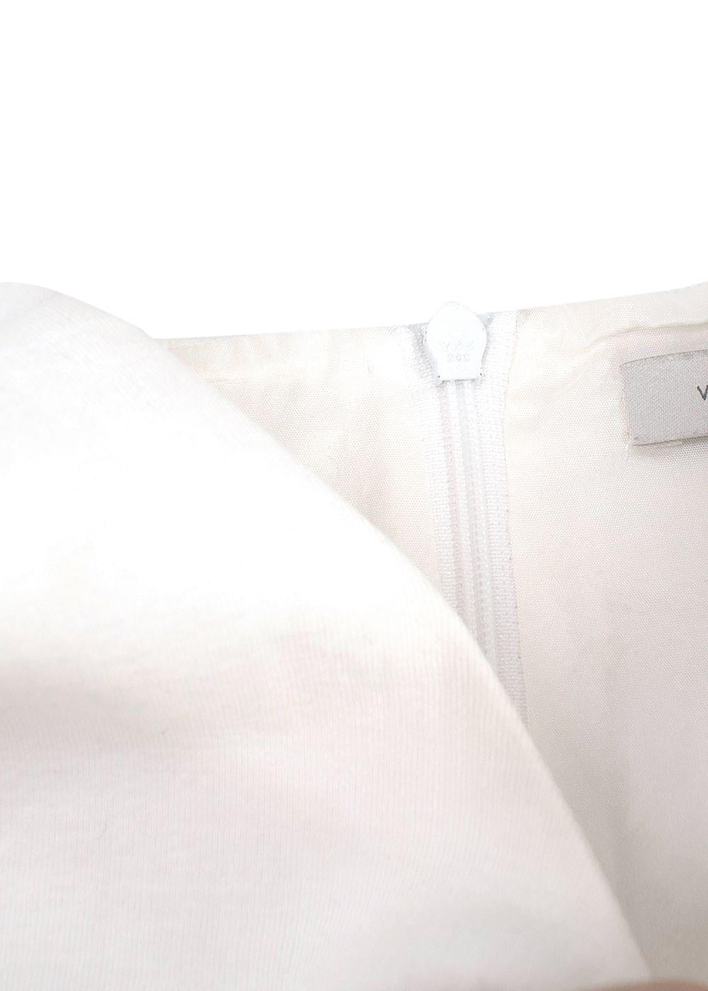 Victoria Beckham White Sleeveless Crepe Top