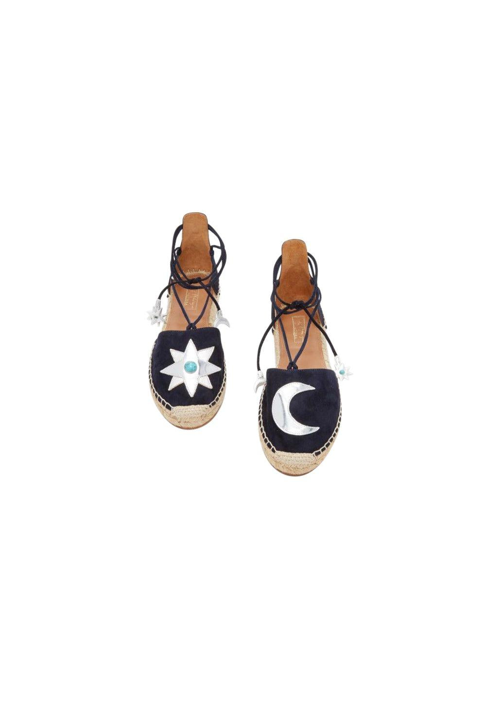 x Poppy Delevingne Midnight Flat Espadrilles