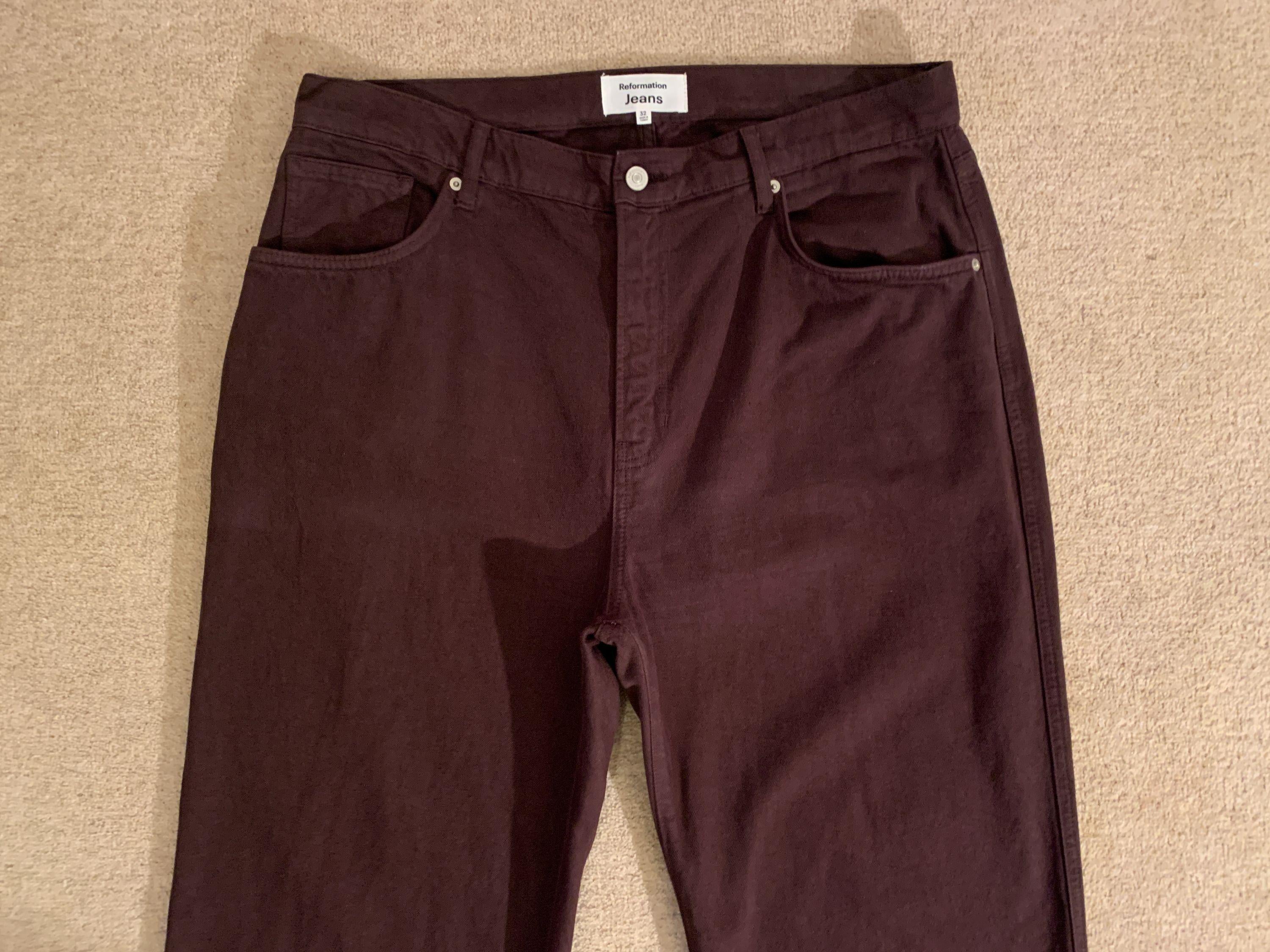 Reformation Organic Cotton Brown Jeans