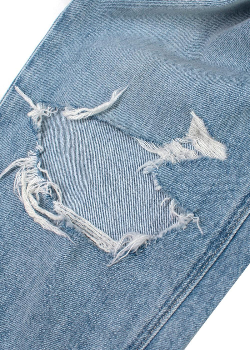 Paige Light Wash Noella Mid-rise Destructed Jeans