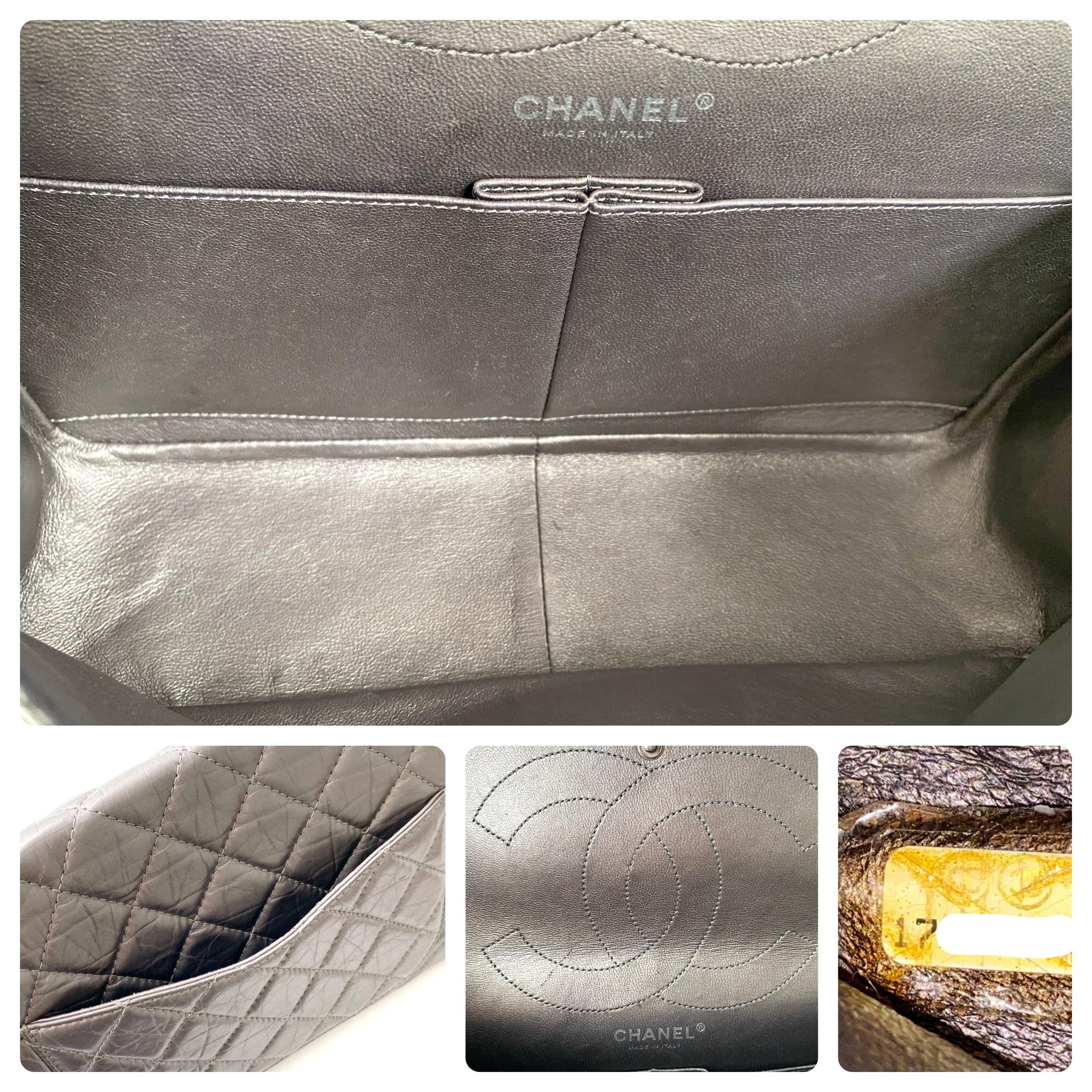 Vintage Silver Aged Leather 2.55 Reissue 227 Bag
