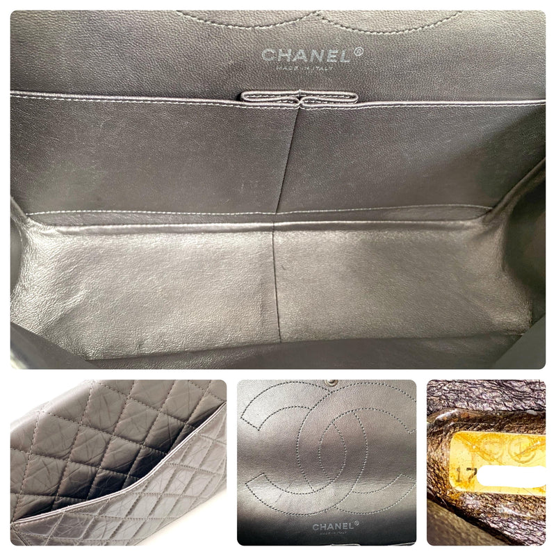 Vintage Silver Aged Leather 2.55 Reissue 227 Bag