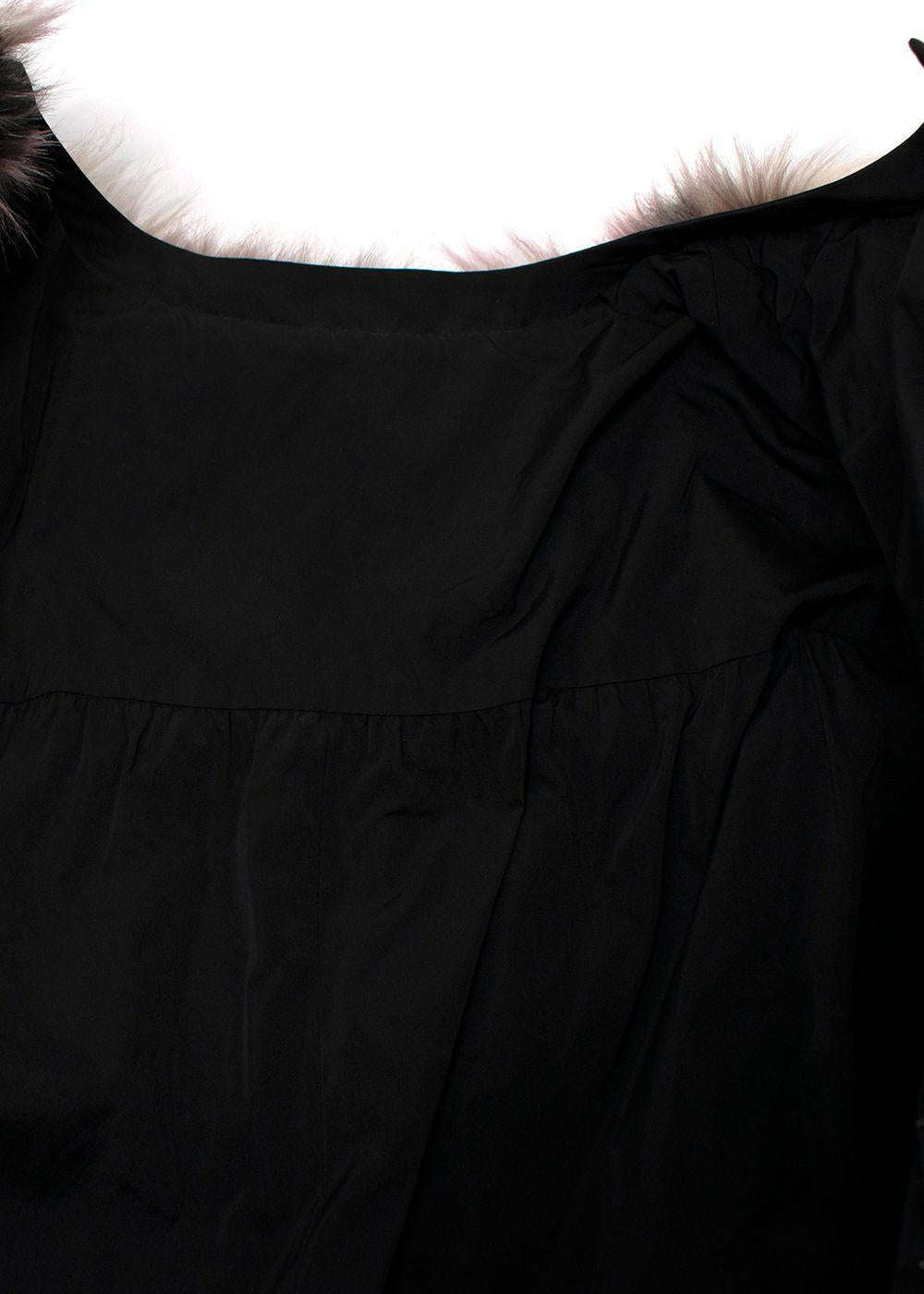 Nina Ricci Reversible Patchwork Faux Fur Coat