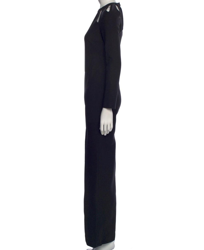 Black Cady Long Sleeved Ad Campaign Jumpsuit