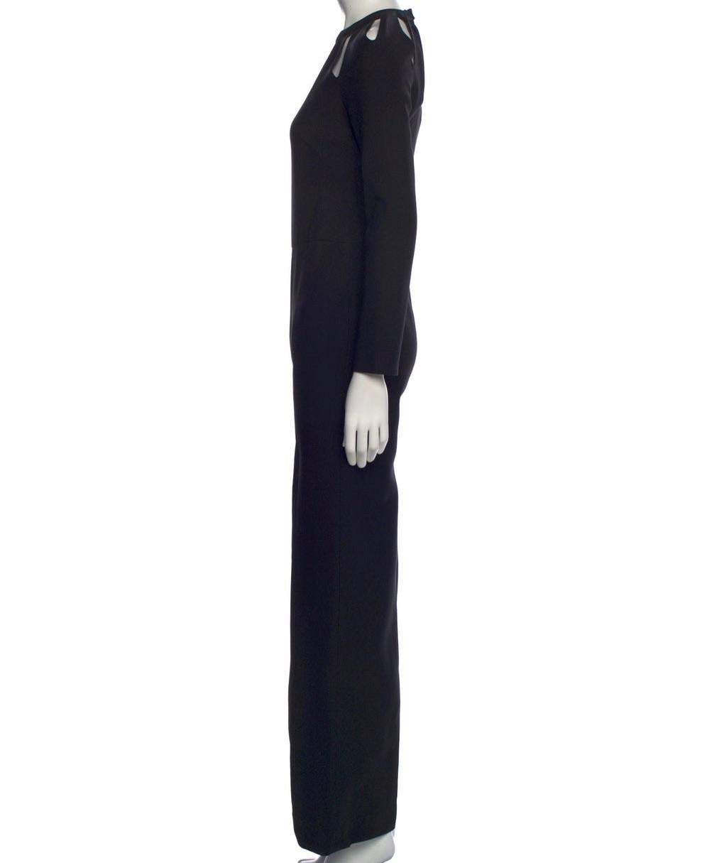 Black Cady Long Sleeved Ad Campaign Jumpsuit