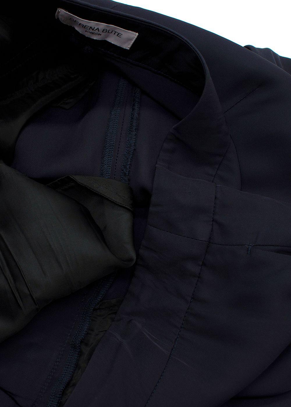 Serena Bute Navy Trousers with Contrast Stitching