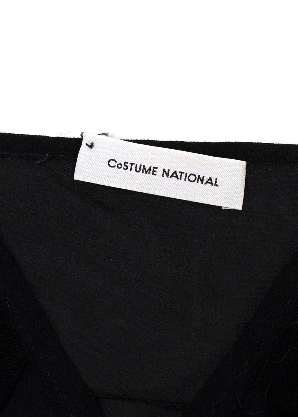 Costume National Black Vest Top