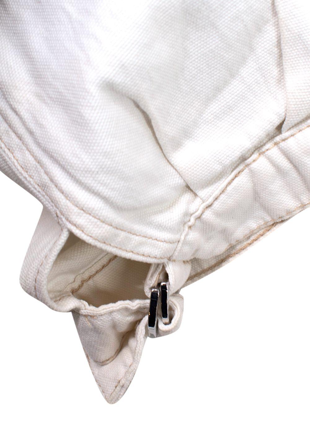 Roberto Cavalli White Denim Shorts