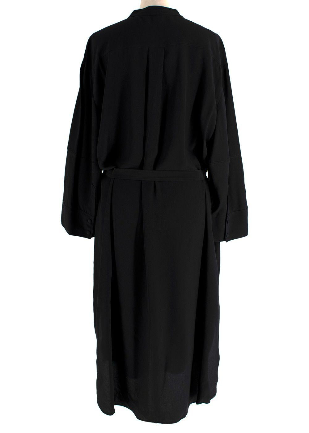 Stella McCartney Black Zip Through Silk Dress