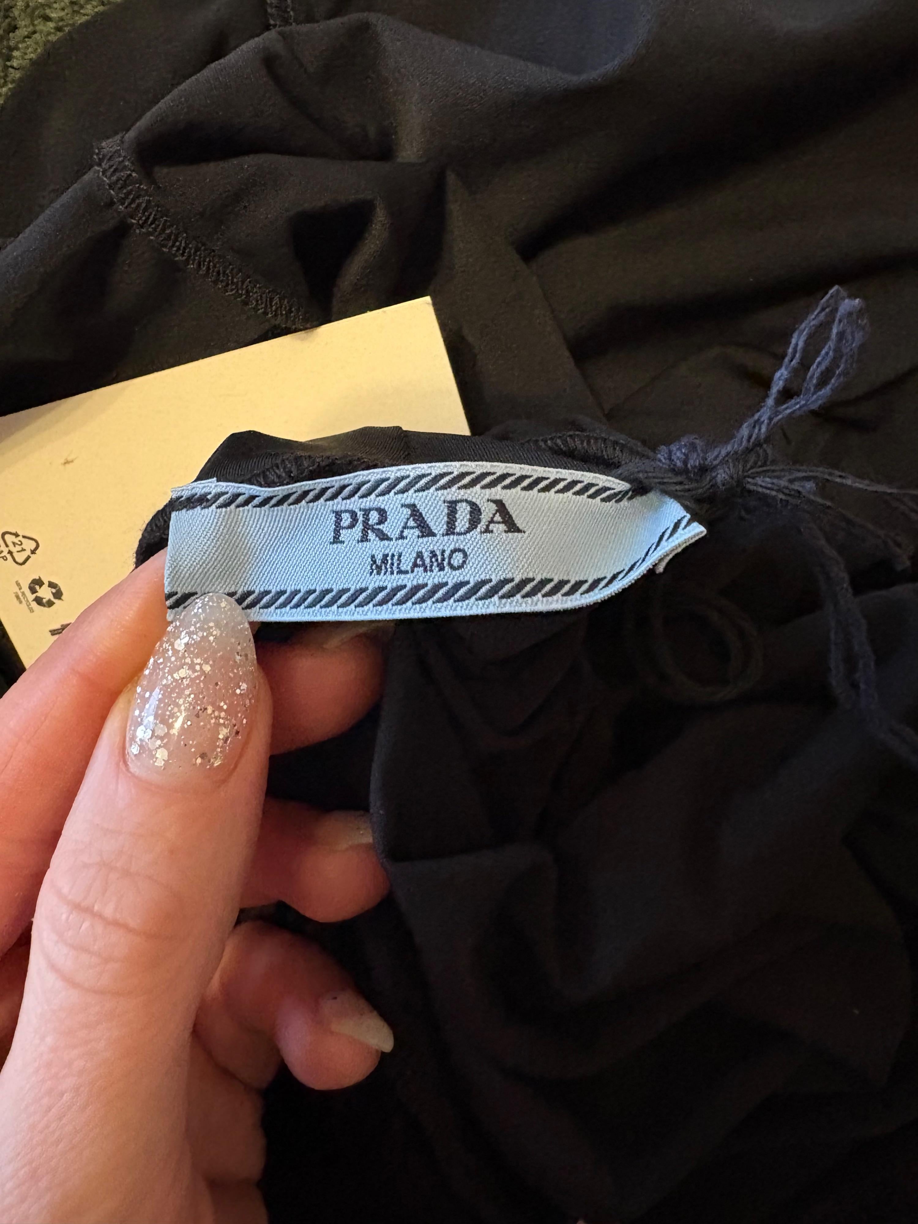 Prada Black Jersey Turtleneck Jumper