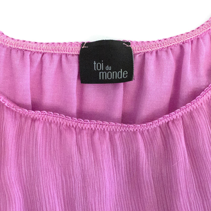 Toi du Monde pink silk dress