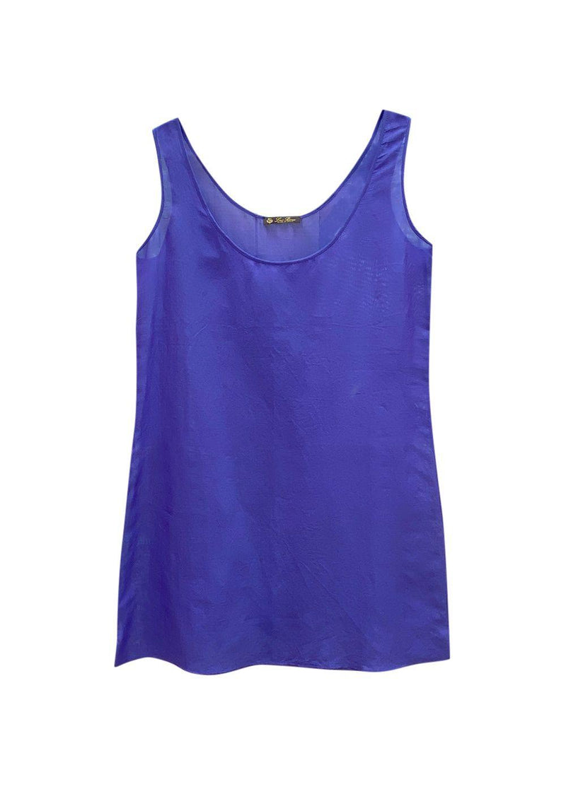 Purple Silk Blend Sleeveless Top
