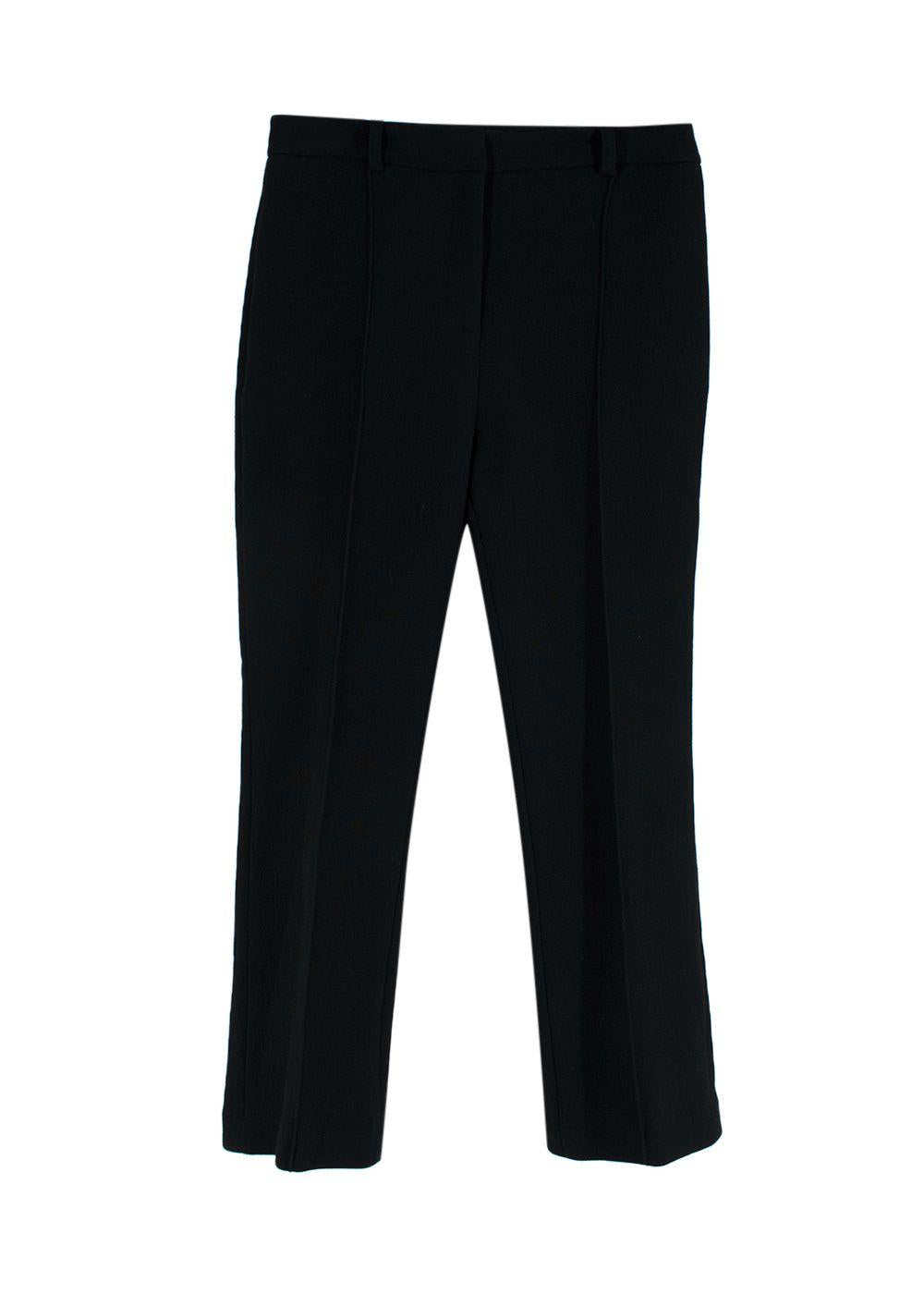 Black Wool Tailored Trousers