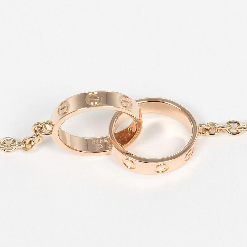 Cartier Rose Gold Intertwined Love Ring Necklace