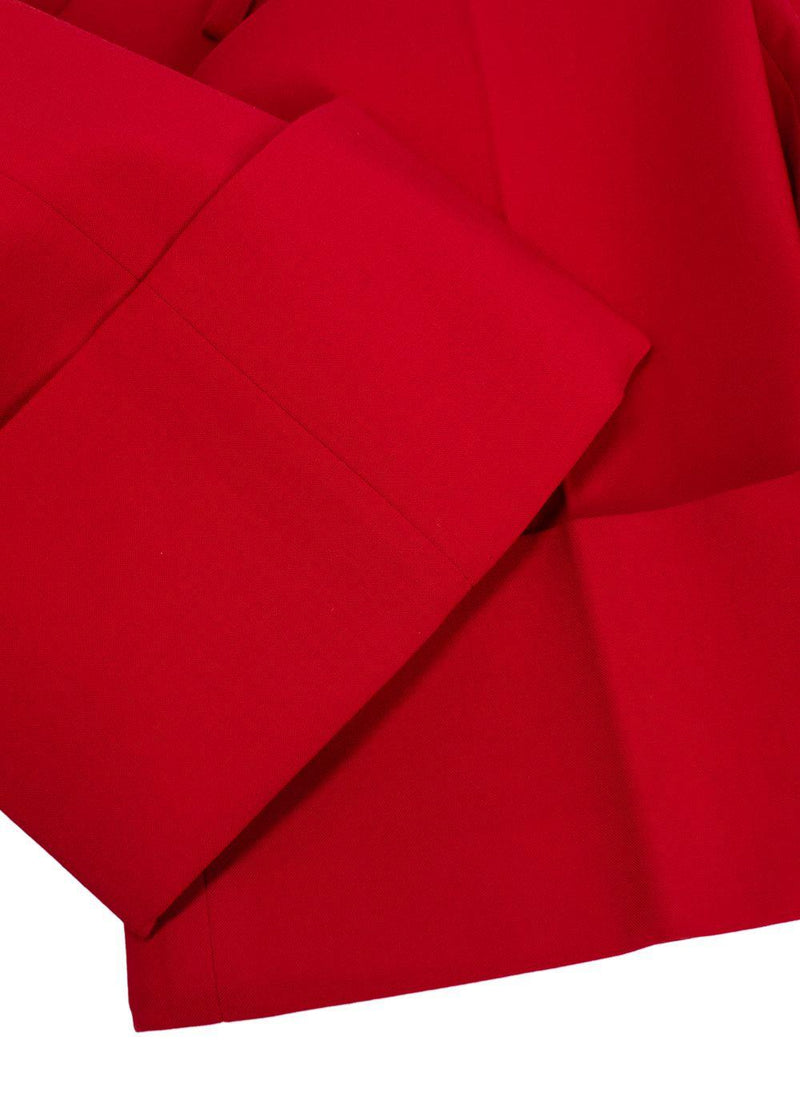 Valentino Red Cropped Tailored Suit Trousers