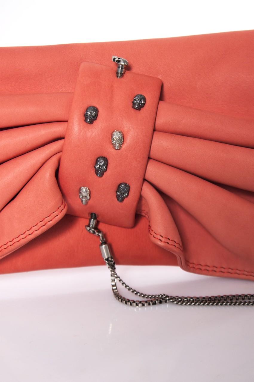 Maison Du Posh coral pink clutch