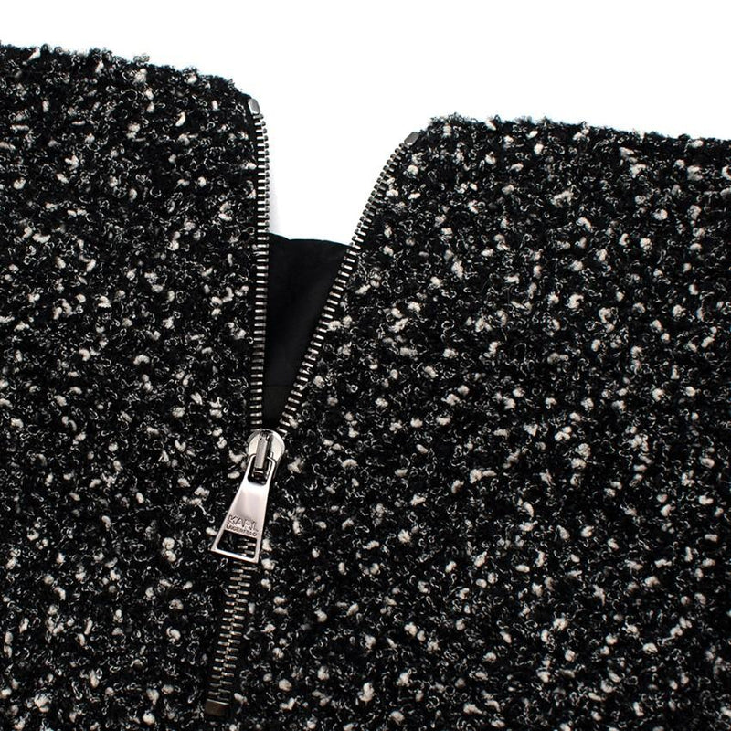Karl Lagerfeld Boucle Tweed Effect Zip Hem Skirt