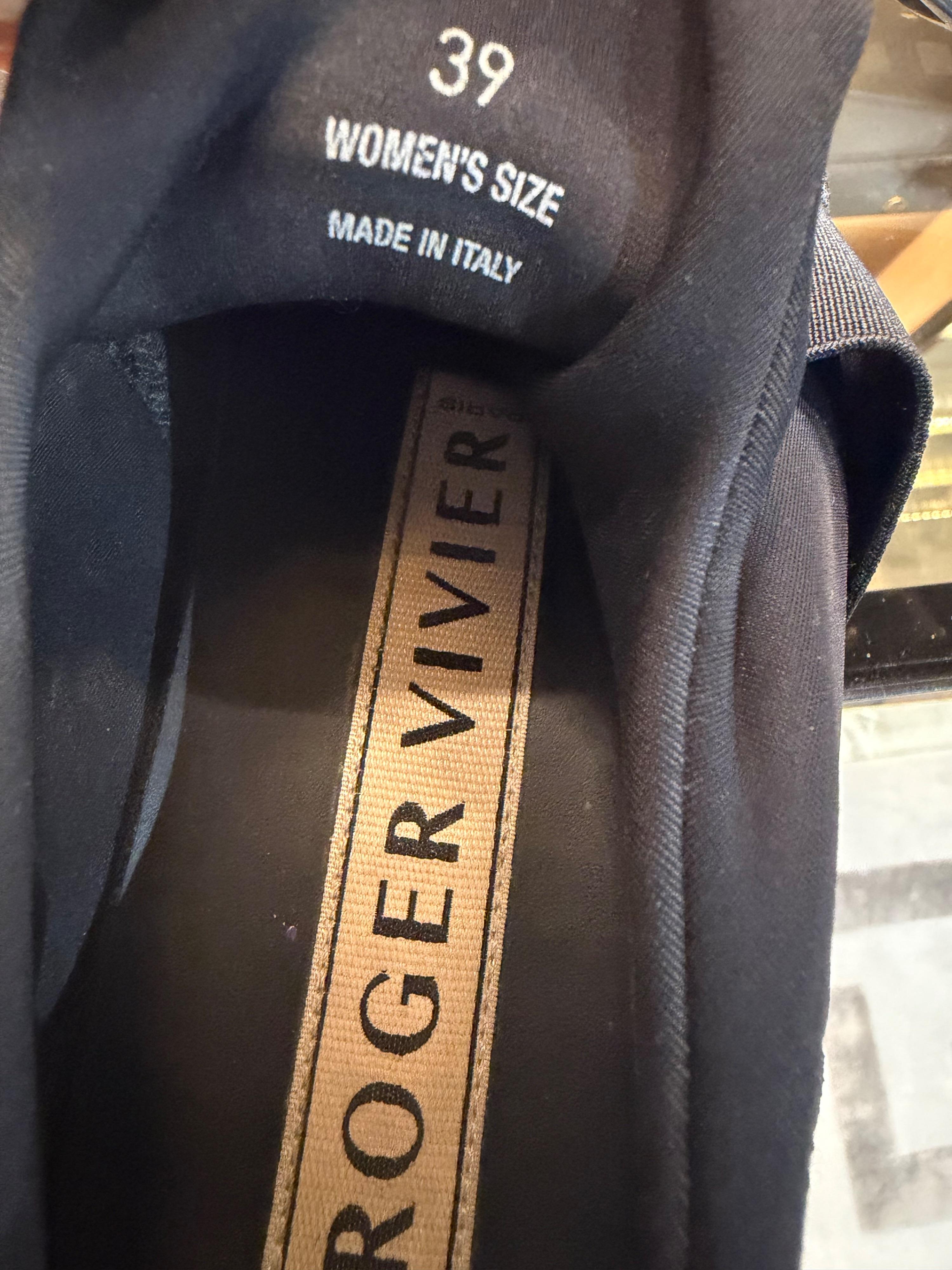 Roger Vivier Crystal Embellished Buckle SlipOn Sneakers