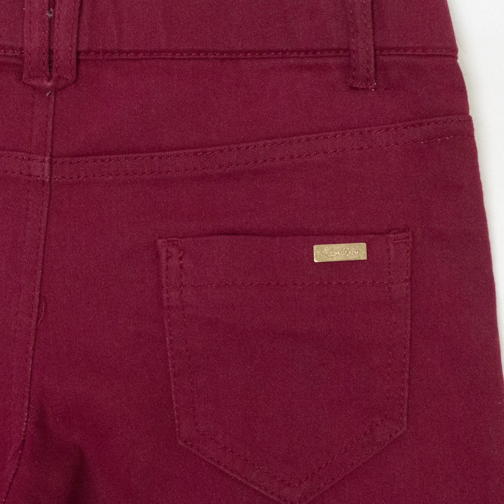 Mayoral Red Jeans with Zip Ankle Fastening