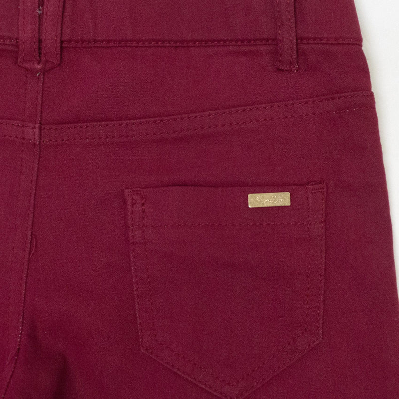 Mayoral Red Jeans with Zip Ankle Fastening