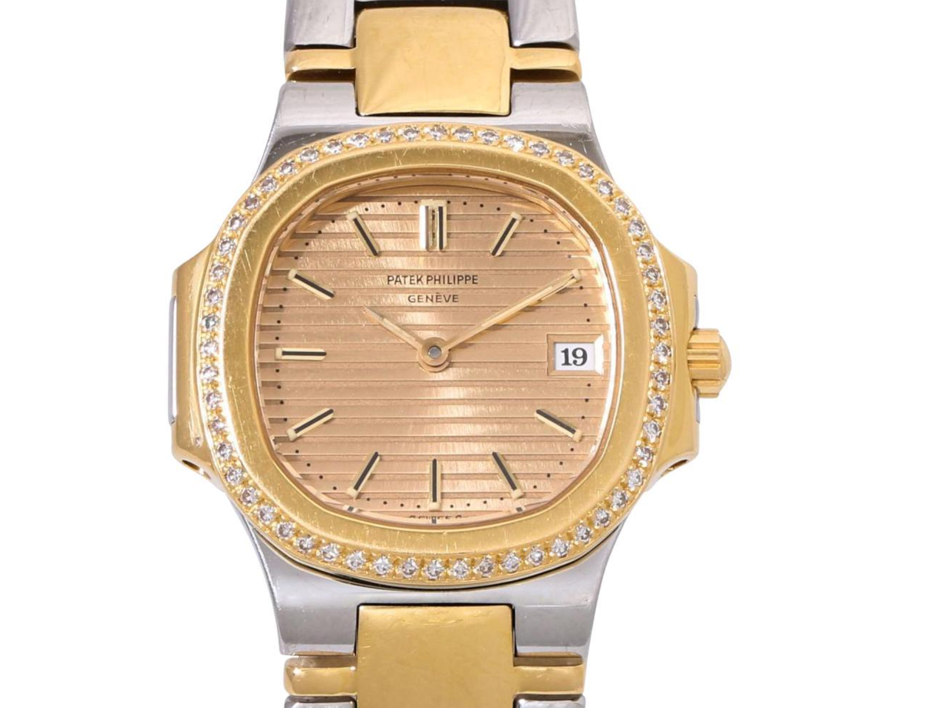 Nautilus Vintage Lady steel/yellow gold 18k with factory diamonds