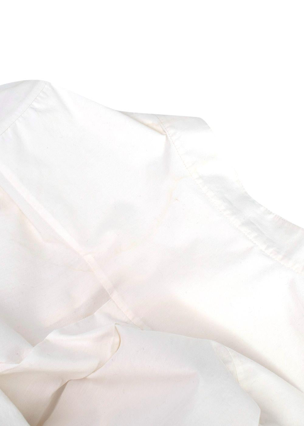 Chloe Drawstring White Cotton Tunic Dress
