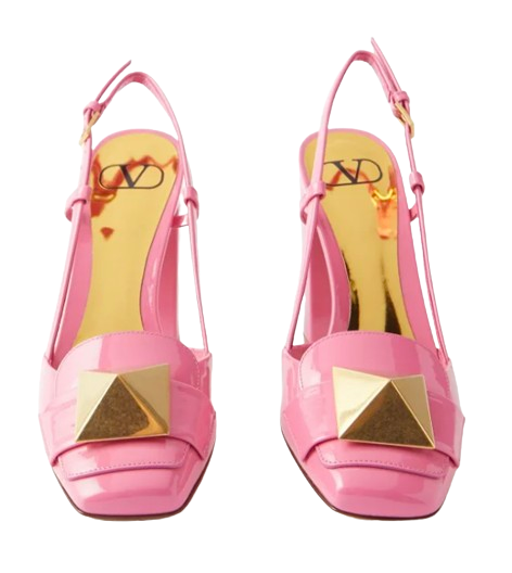 Valentino Pink One Stud Slingback Pumps