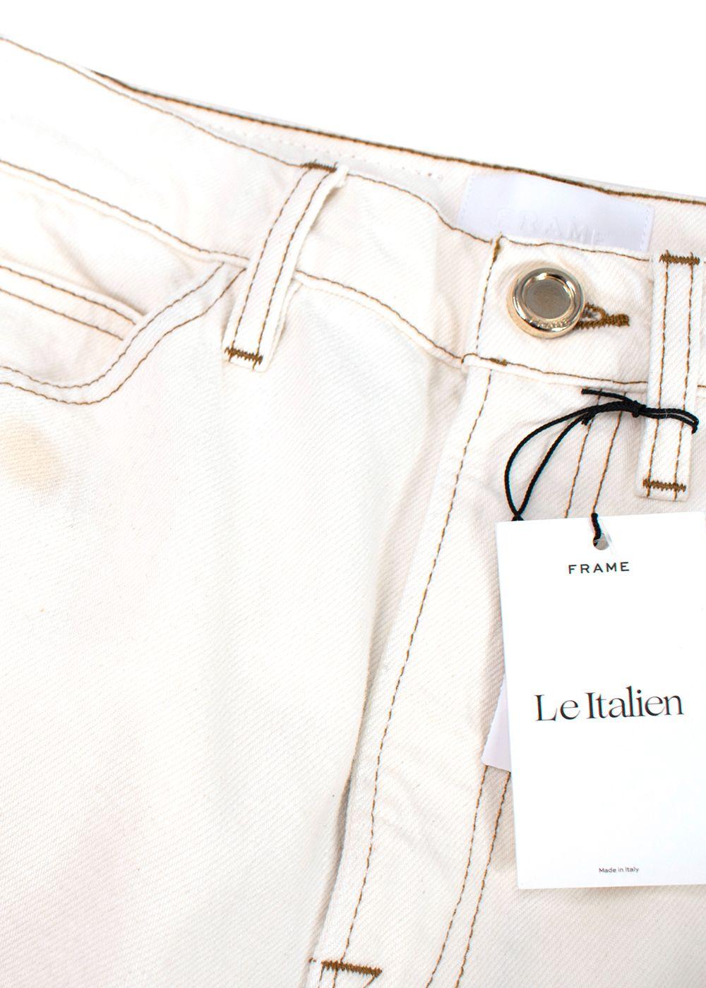 Frame Cream Le Italien Straight Leg Jeans