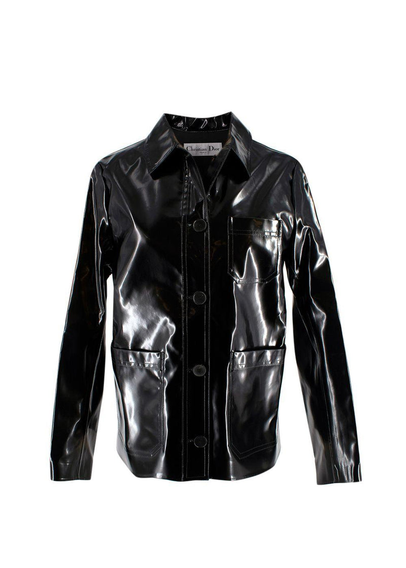 Dior Black Glossy Single-breasted Jacket