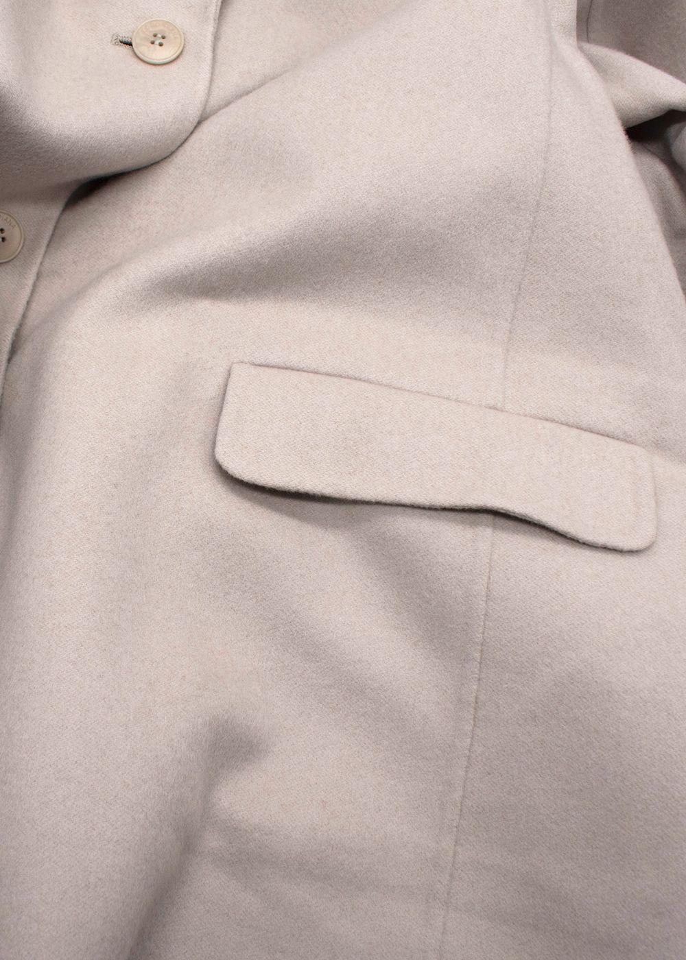 Loro Piana Grey Single Breasted Cashmere Coat
