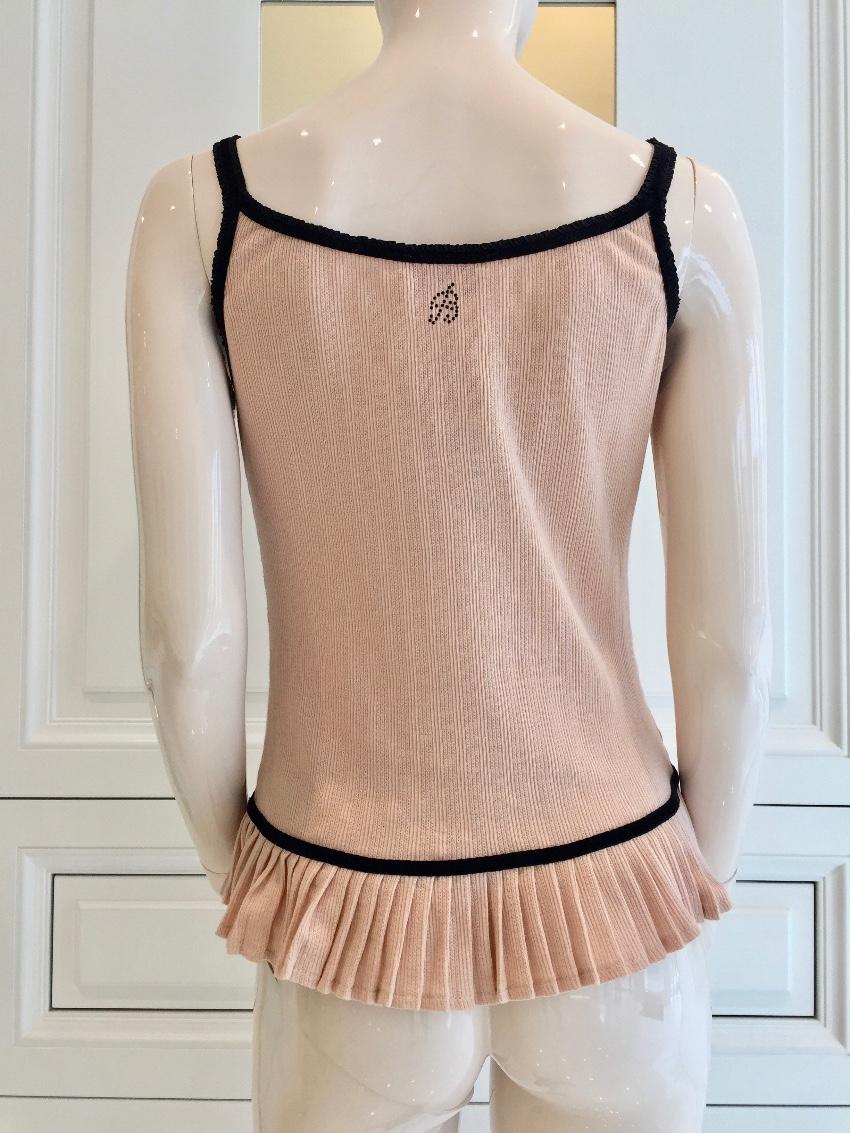 Blumarine Pleated Soft Peach Camisole