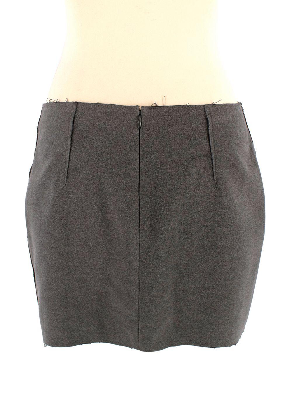 16Arlington grey Haile rhinestone-embellished mini skirt
